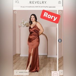 Revelry Bridesmaid Dress Cinnamon Rose Satin Rory Style